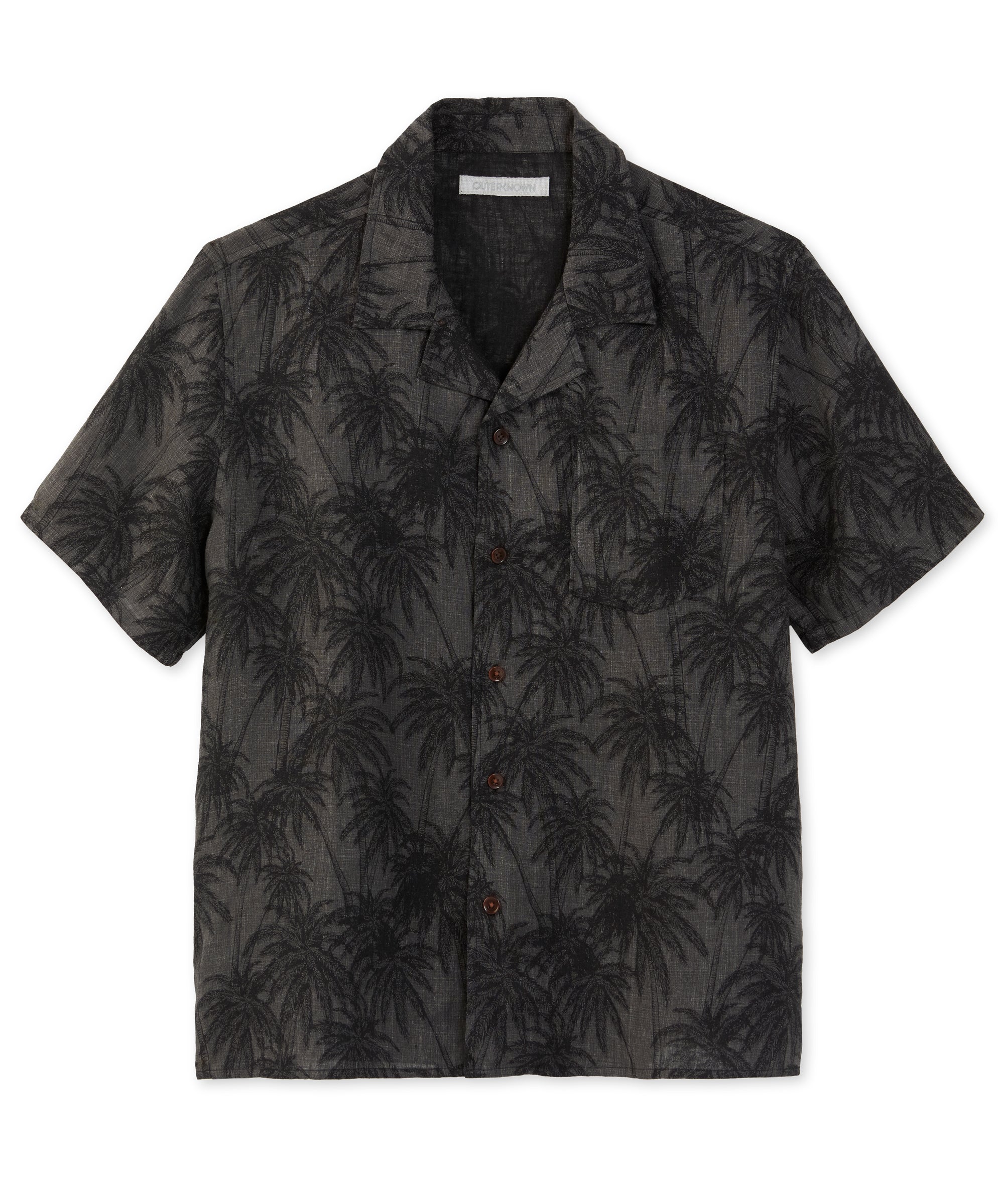 Designer Black White Palm Hawaiian Style Button Shirt Men Shirts XL