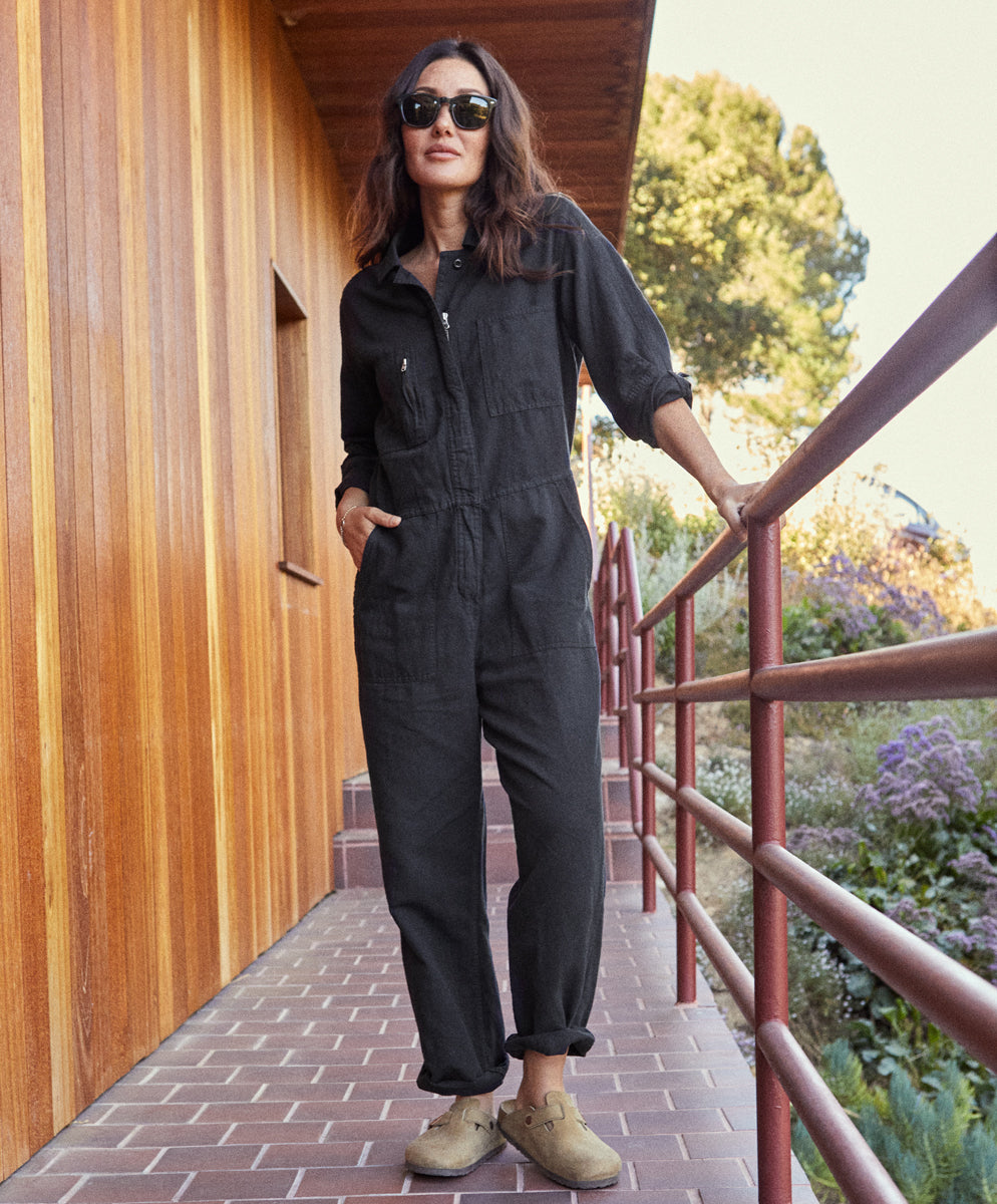 Plus Size Jumpsuit and Boiler Suit in Navy, Cool Plus Size Clothing - See  Rose Go – See ROSE Go