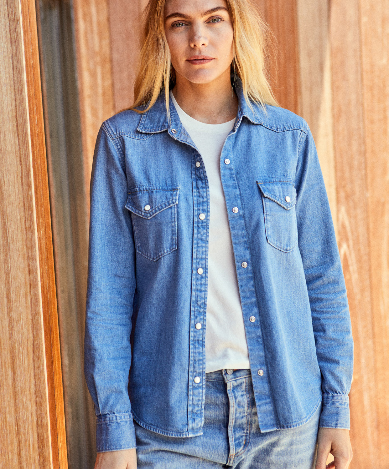 Wyatt Western Denim Shirt | Women's Shirts | Outerknown