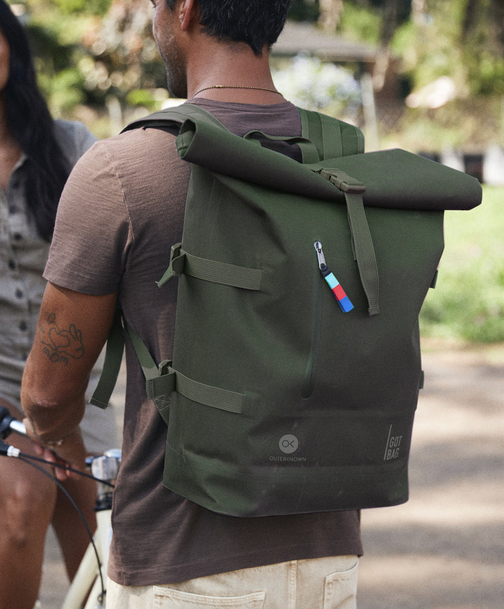 The Roll Top Backpack  Waterproof Material & Laptop Pocket
