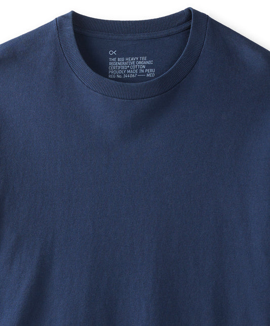 The Big Heavy Tee Indigo Men s Shirts Outerknown