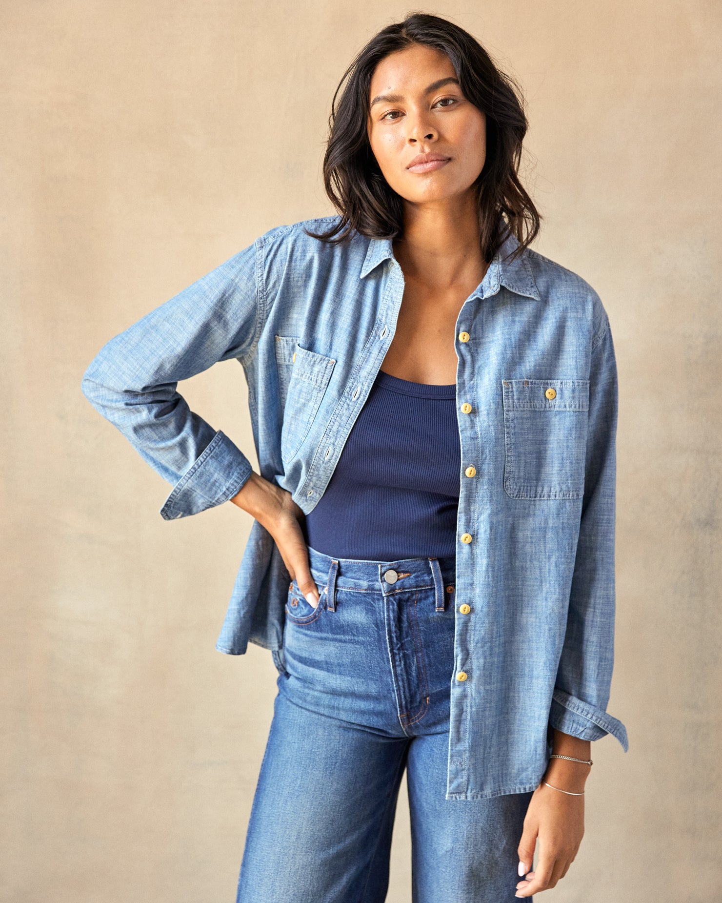 Women's Chambray Utility Shirt | Women's Shirts | Outerknown