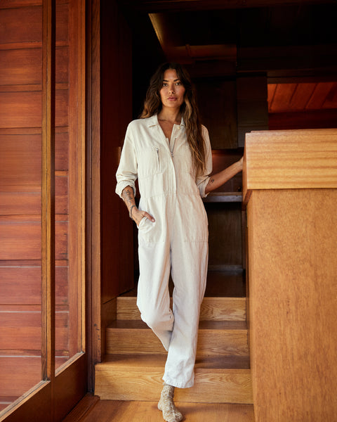 Outerknown Station Jumpsuit Natural